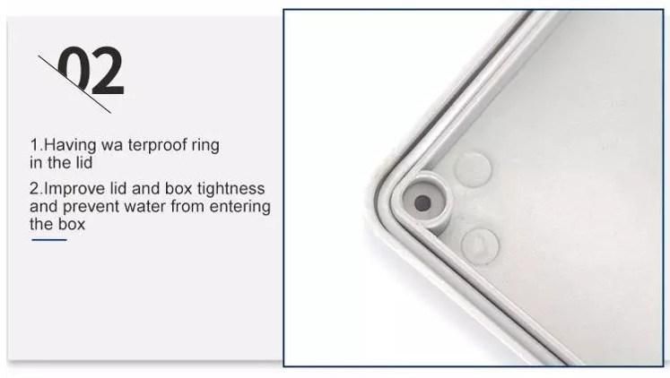 Outside IP67 Square PVC Electrical Conduit Fitting Waterproof Adaptable Box