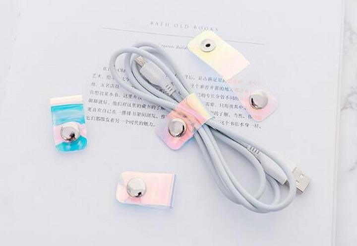 Creative Fashionable Laser Portable Earphone Cable Wrap