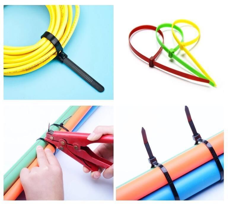 Flexible Plastic Zip Tie Adjustable Tie Wraps Nylon Cable Ties