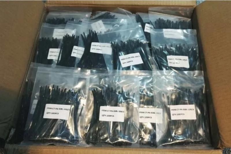 Free Sample Stainless Steel Metal Teeth Nylon Cable Ties with UL
