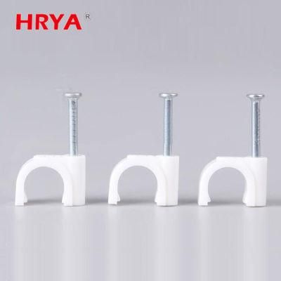 Good Quality PE/PP Circle 8mm 9mm 10mm 12mm 94V-2 UL Plastic Nylon Wall Round Steel Nail Wire Flat Cable Clips