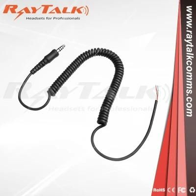 Replace Helicopter Coiled Cord Nexus Plug with Curly Cables for Helicopter Headset