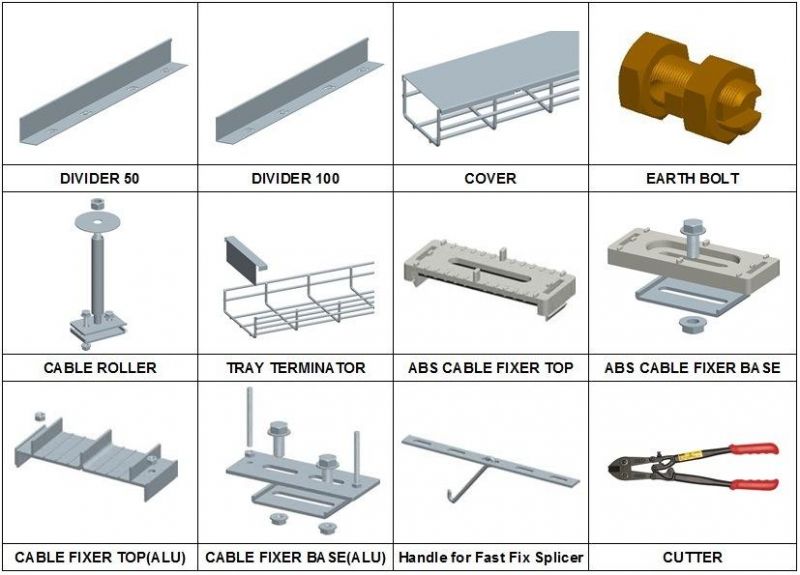 Square Accessories for Wire Mesh Cable Tray with CE