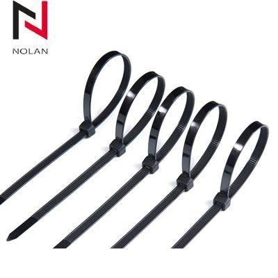 -40 Degree Nylon 66 Plastic Zip Cable Tie Nylon Clamp 4.8 mm Width Plastic Zip Cable Ties