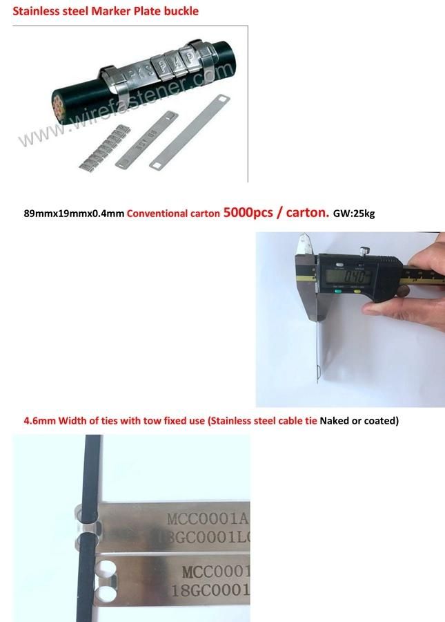 Ss 304 Natural Stainless Steel Marker Plate with Different Width and Length