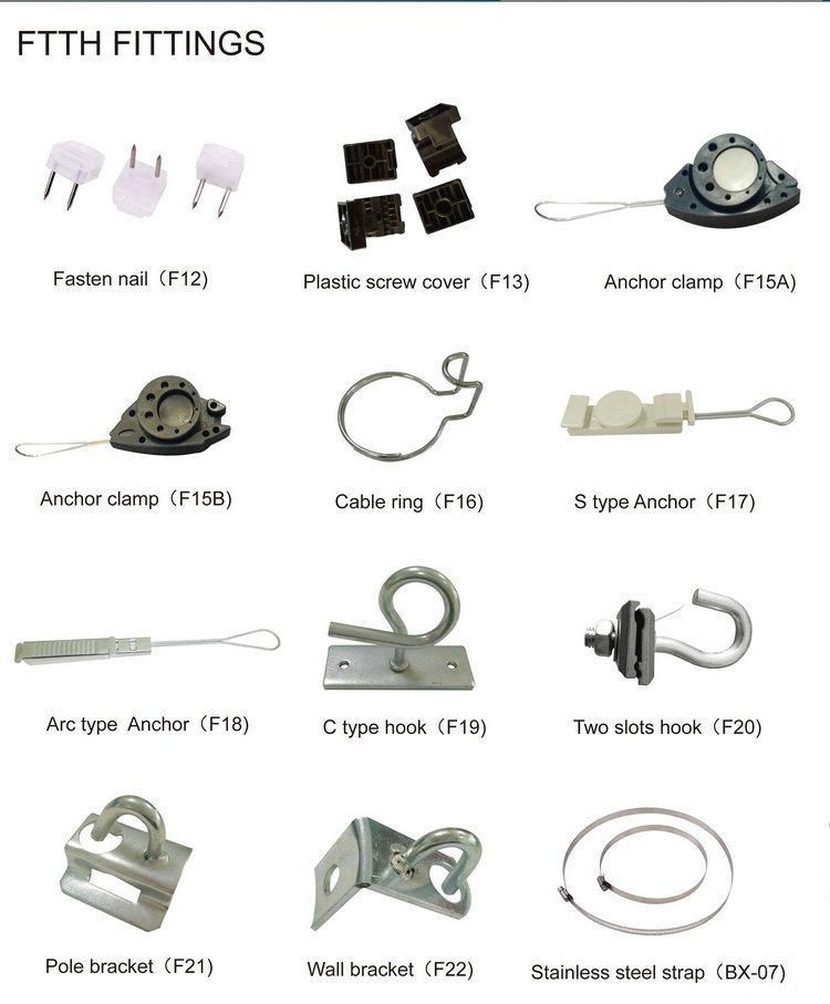 FTTH ABS Plastic Open Hook Fiber Drop Cable Anchor Clamp for Tension