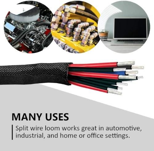 Automotive Harness and Home Cable Management Woven Mesh Split-Sleeve