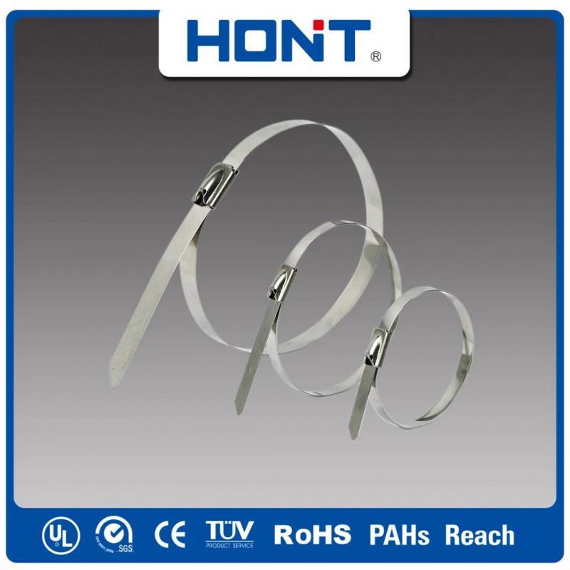 Heavy Duty 4.6*200 Ball Lock Stainless Steel Cable Tie with Ce
