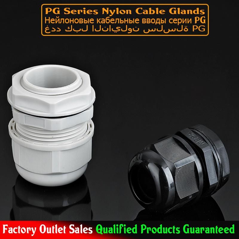 IP68 Waterproof Pg7, Pg9, Pg11, Pg13.5, Pg16, Pg19, Pg21, Pg25, Pg29, Pg36, Pg42, Pg48, Pg63 Nylon Cable Glands