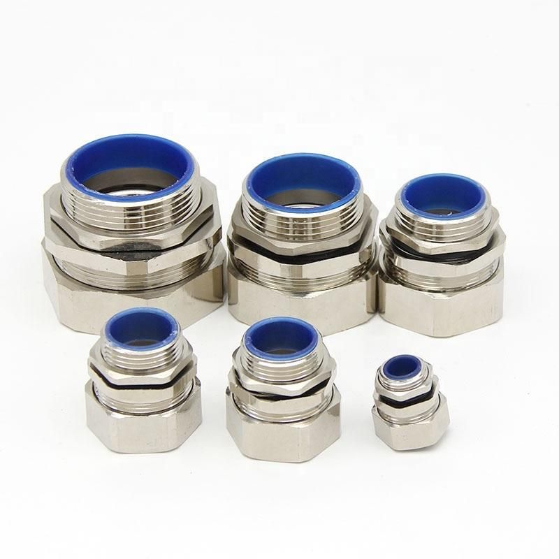 Pg11 Nickel Plated Brass Cable Gland Flexible Conduit Connector Waterproof