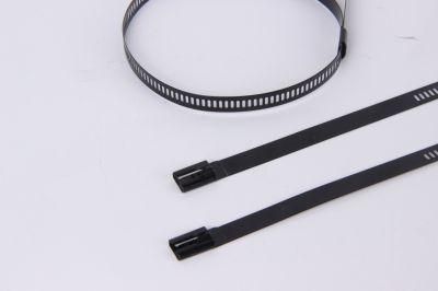 Multi Barb Lock Plastic Coated Stainless Steel Cable Zip Tie