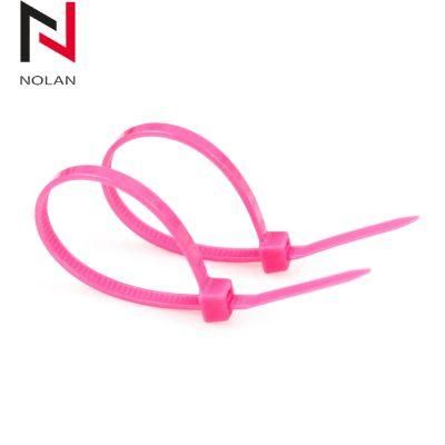 -40 Degree Nylon 66 Colored Plastic Zip Cable Tie Nylon Clamp 4.8 mm Width Plastic Zip Cable Tie