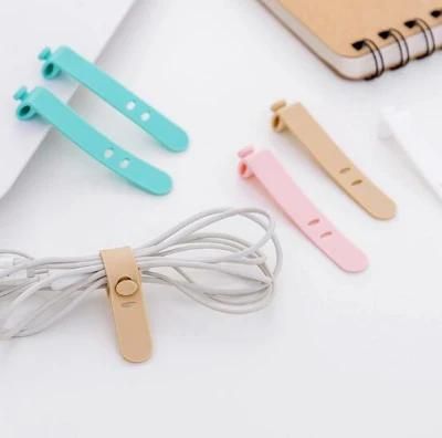 Silicone Cute Candy Color Creative Anti-Loss Earphone Cable Tie Wrap