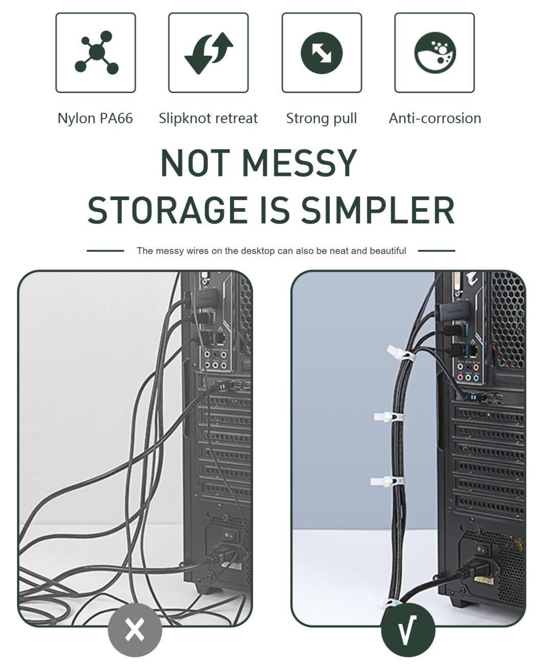 Supplier 4.8*300mm Plastic Nylon 66 Heavy Duty Reusable Zip Ties