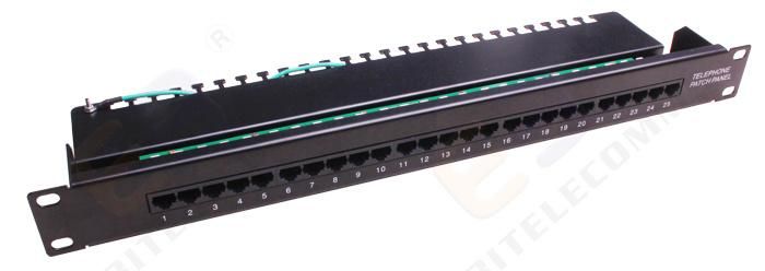 1u 25 Ports Data&Voice Patch Panel