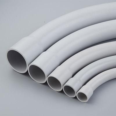 Grey PVC Electrical Conduit Pipe Fitting 90 Degree Sweep Bend
