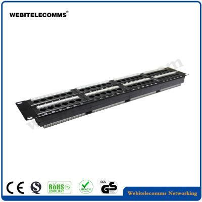 2u 48 Port Unshielded Cat5e/CAT6 Network Patch Panel