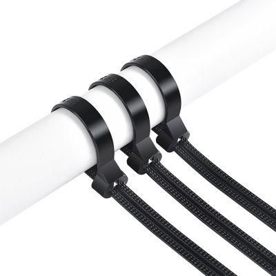 Supplier 5*300 Black Metal Inlay Nylon Cable Ties