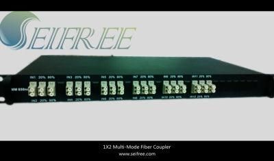 1X2 Multimode Fiber Optic Splitter 1u High Density 19&quot; Rack