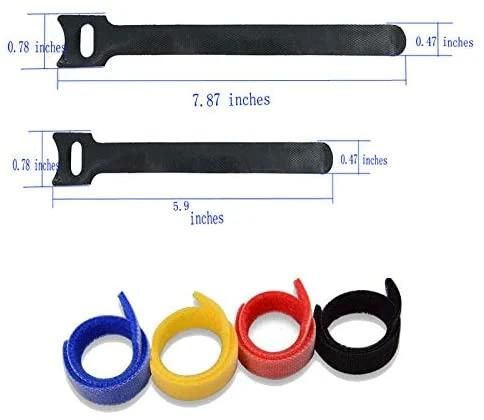 Adjustable Nylon Reusable Hook Loop Strap for Cable Tidy