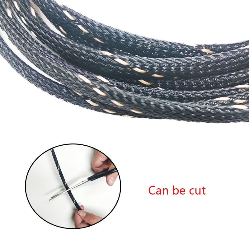 Polyester Expandable Braided Durable Insulation Hose Mesh Wire Organizer for Wiring Collector