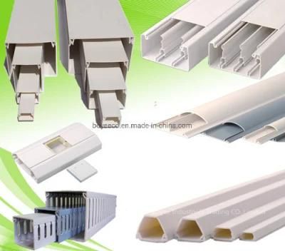 Fire Resistance Cable Management PVC Wiring Duct Work PVC Cable Protection Square Case PVC Electrical Plastic Rigid Wire Trunking Ducts