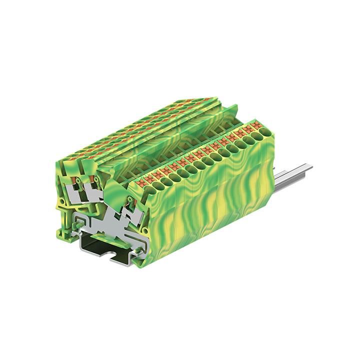 PA66 Push in Spring Type DIN Rail Terminal Industrial Connectors