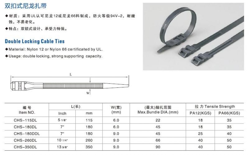 Wire Saddle Cable Tie with 94V-2 Marker/Push Mount Ties Double Locking Nylon 66 Cable Ties