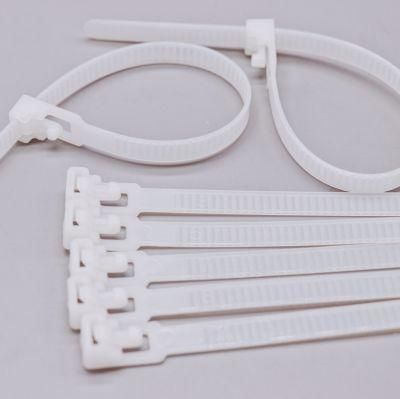 Reusable Fastening Cable Ties Zip Nylon66 Plastic Releasable Zip Tie