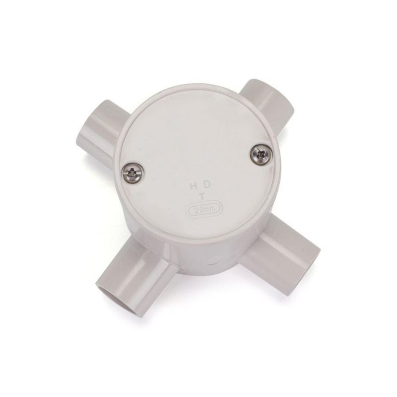 Conduit Pipe Fitting Shallow Junction Box Halogen Free Circle Box