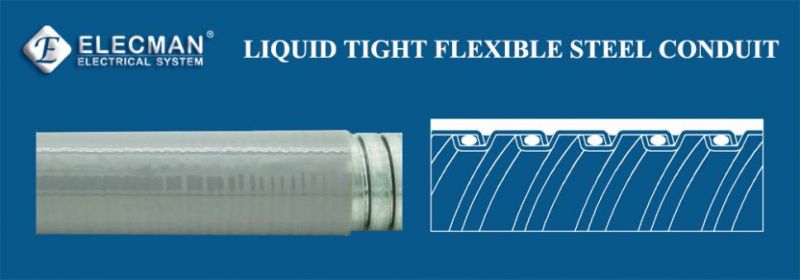 Electrical Liquid Tight Waterproof Gi Flexible/Corrugated Metal Steel Grey Conduit/Tube