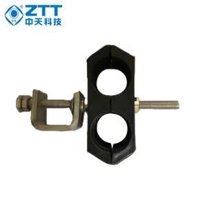 Through Core Type Feeder Clamps for 1-5/8&quot; Cables Double-Hole Single-Row (2&khcy; 1-5/8&quot;) Communication RF Cable