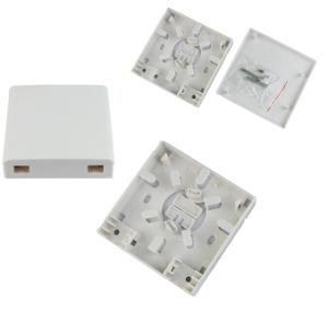 Hot Sale86 Face Plate ABS 2 Ports Mini Fiber Optic Termination Box with Pigtail and Sc/Upc Connector for FTTH Project