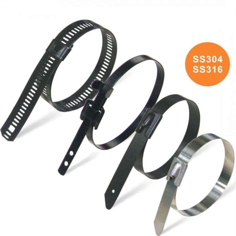 Stainless Steel Barb Locking Nylon Cable Ties with UL