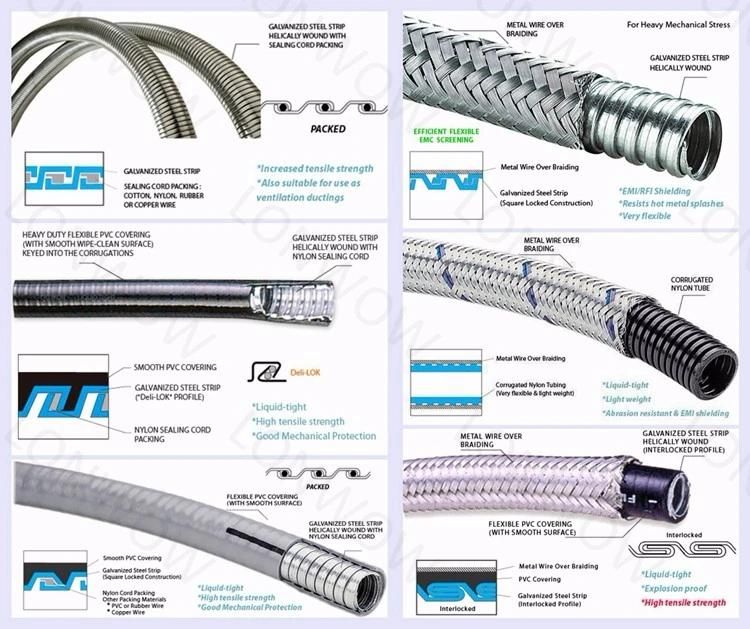 Galvanized Steel Metal Flexible Conduit Pipe Hose