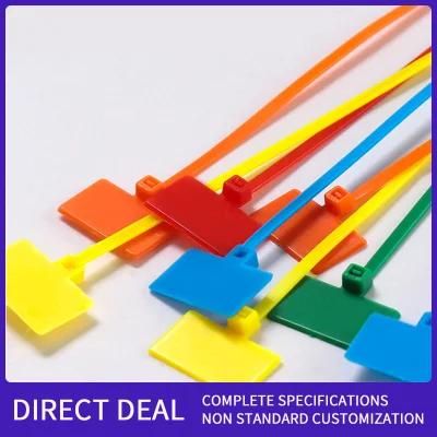 Wholesale Factory Direct Custom Plastic Nylon Self-Locking Color Label Tag Cable Tie Strap Marker Zip Tie