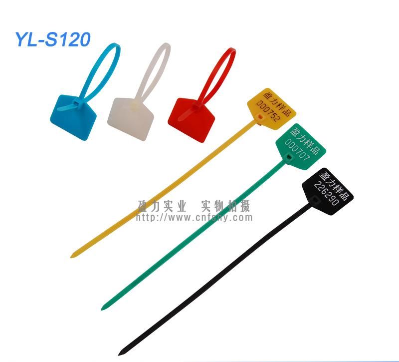 Disposable Colorful Customized Hot Stamp Marking PA Nylon Label Cable Tie Security Plastic Seal