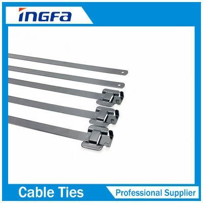 201 204 301 304 316 316L Stainless Steel Epoxy Coated Cable Ties- Releasable Type