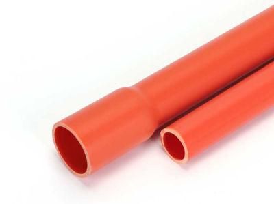OEM Orange 25mm Heavy Duty Resistance to UV Belled End Electric PVC Cable Wiring Conduit