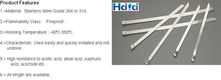 100PCS 6 Inches Stainless Steel Exhaust Wrap Coated Locking Cable Zip Ties
