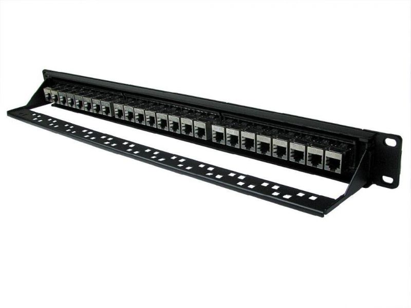 Fast CAT6A or Cat. 6 Shielded 24 Port Patch Panel Rack Mountable Network Ethernet 1u 19"