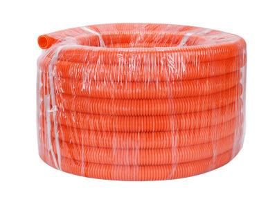 Orange Outdoor 4 Inch PVC Electrical Cable Corrugated Conduit Pipe
