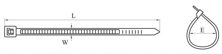 Factory High Quality White 7.2mm*10 Inch Cable Tie with UL