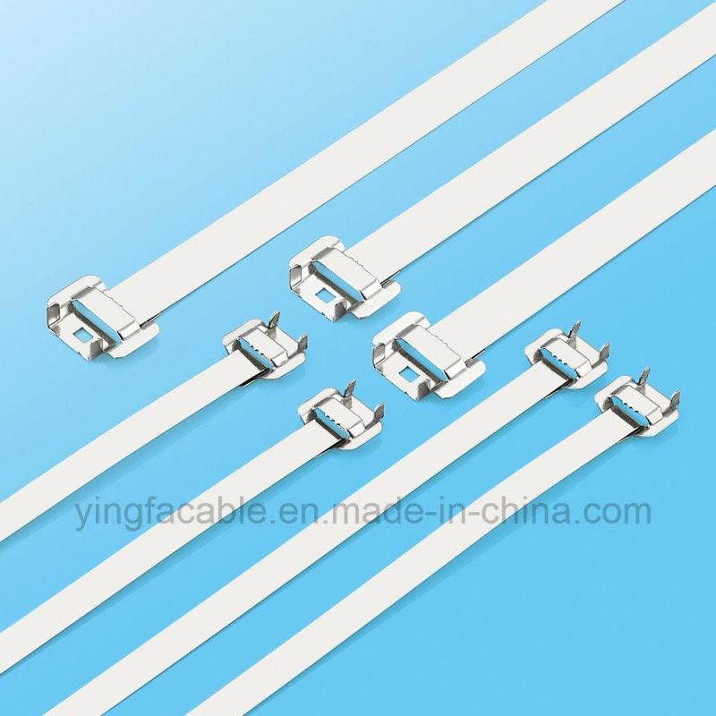 PVC Epoxy Coated 316 Grade Stainless Steel Releasable Cable Tie