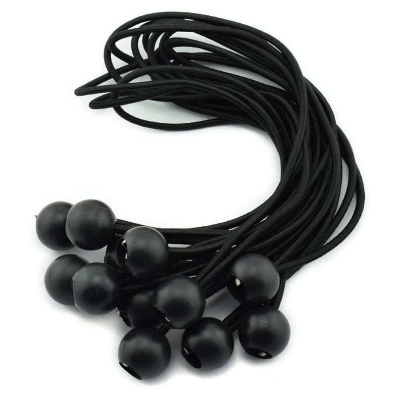 Elastic Ball Loop Bungee Cord/9′′ Black Bungee Cord Loop Environmental Protection Cord Bungees