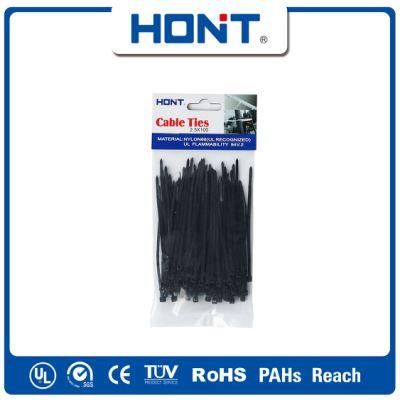 UV Black and Natural White 4, 6, 8, 11 13-Inch Heavy Duty Cable Zip Ties, 200-Piece Assortment 18 and 75 Lb Tensile Strength