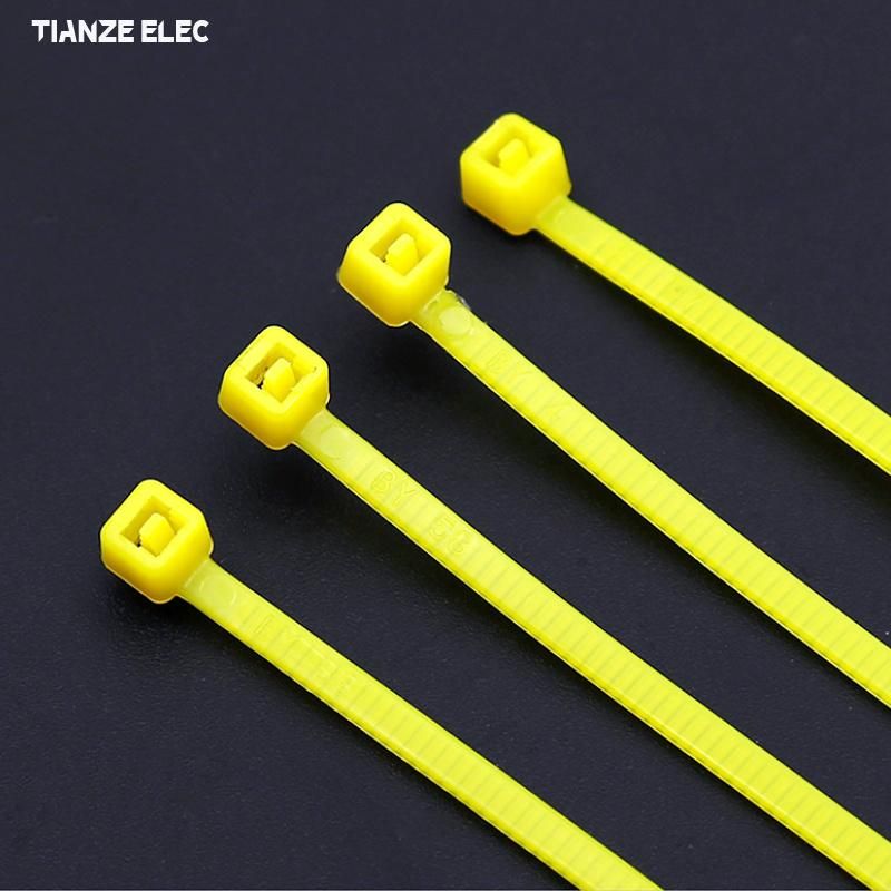 2.5X200mm 8inches Yellow UV-Anti Self-Locking Nylon Cable Ties