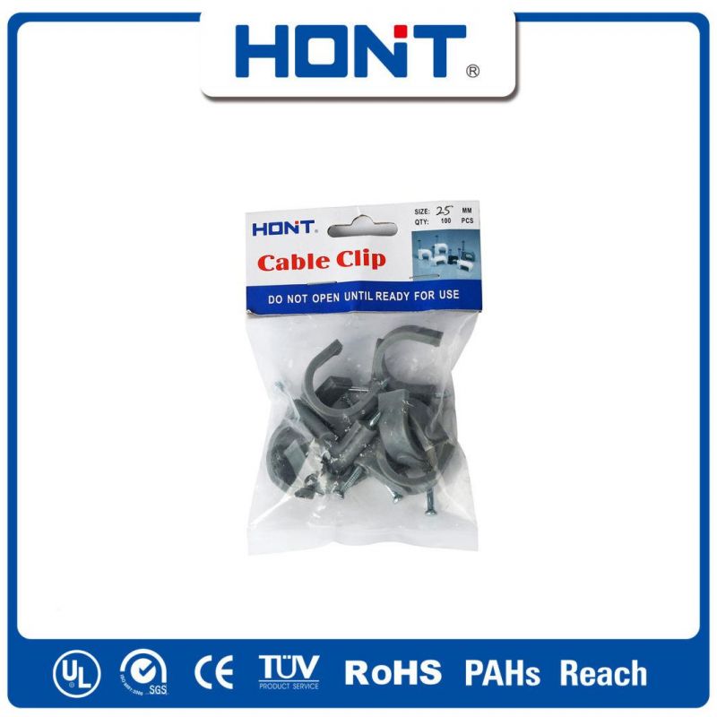 High Quality 5mm Circle Cable Clips with PE