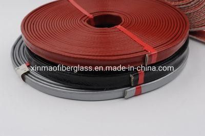 Cable Hose Heat Shield Protection Tube Silicone Rubber Coated Fiberglass Braided Fireproof Heat Insulation Protection Fire Sleeve