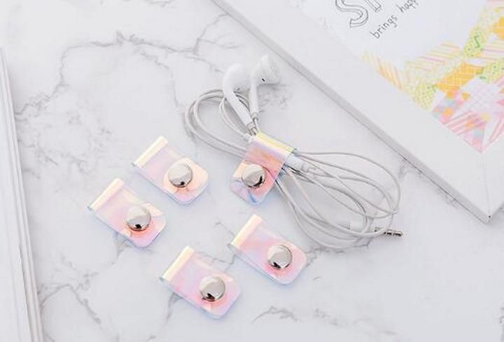 Creative Fashionable Laser Portable Earphone Cable Wrap